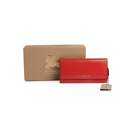 burberry red patent leather wallet|burberry embossed leather wallet.